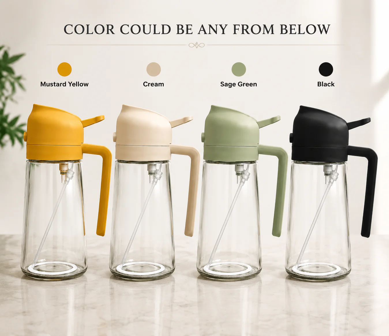 2-in-1 Oil Spray Bottle | Adjustable Mist & Dispenser