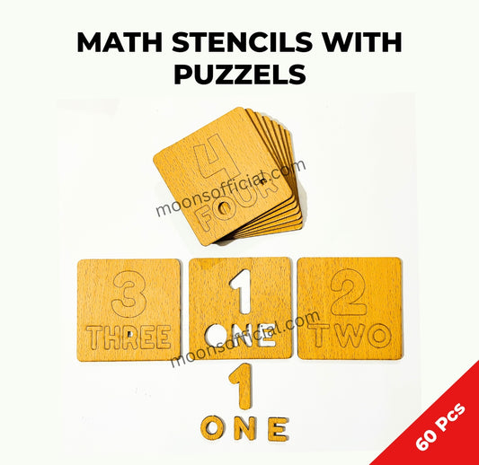 Math stencils & 3 Tracing Boards For Kids