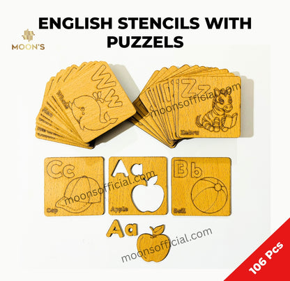 English Learning stencils For Kids