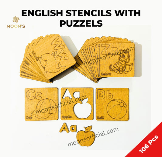 English Learning stencils For Kids